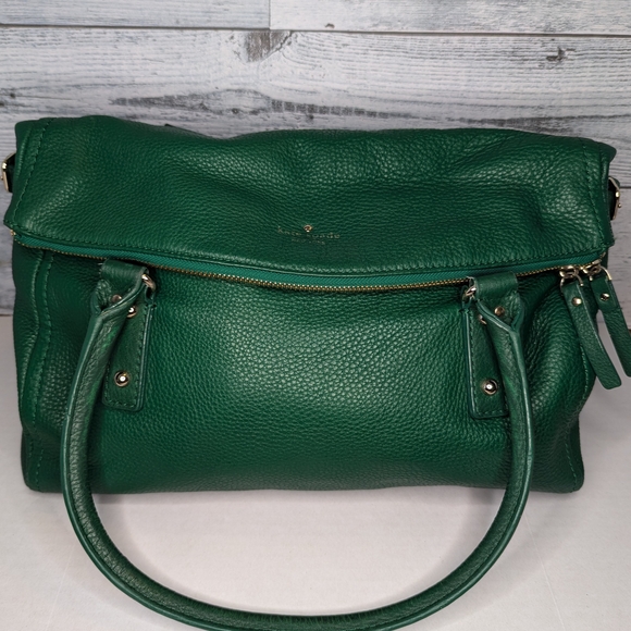kate spade Handbags - Kate Spade Green Shoulder Bag with Textured Leather